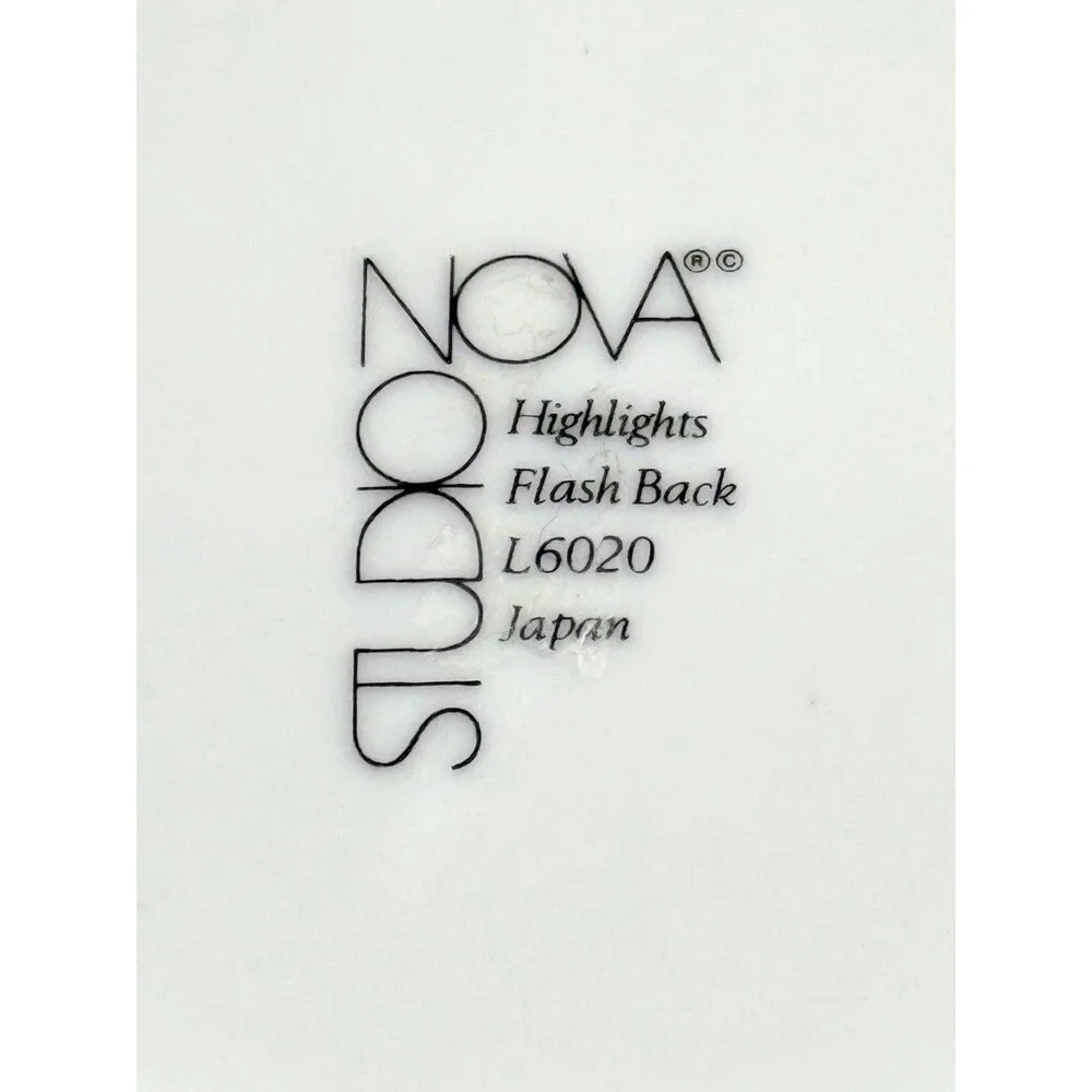 Studio Nova Highlights Flash Back Mikasa Porcelain Cup Saucer Geometric L6020